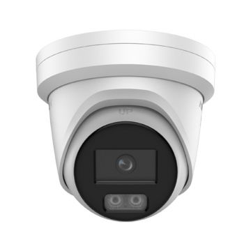 Camera supraveghere IP Dome cu iluminare duala Hikvision ColorVu DS-2CD2347G3-LI2UY, 4 MP, 2.8 mm, IR/lumina alba 30 m, slot card, microfon dual, anti-coroziune, PoE