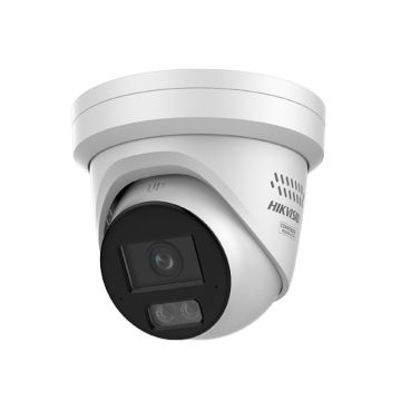 Camera supraveghere IP Dome cu iluminare duala Hikvision ColorVu DS-2CD2387G3-LIS2UY/SL, 8 MP, 2.8 mm, IR/lumina alba 30m, microfon dual, slot card, PoE