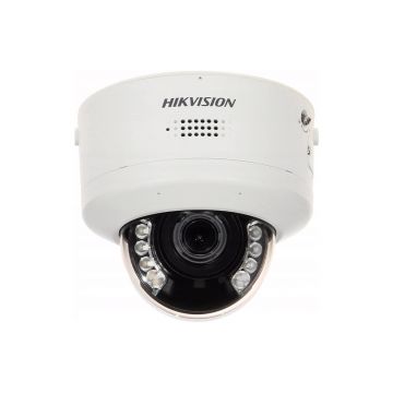 Camera supraveghere IP Dome PTZ motorizata cu iluminare duala Hikvision  ColorVu DS-2CD2747G2H-LIPTRZS2U/SL, 4 MP, 2.8-12 mm, IR/lumina alba 40 m, microfon si difuzor, alarma audio/stroboscop, slot card, PoE