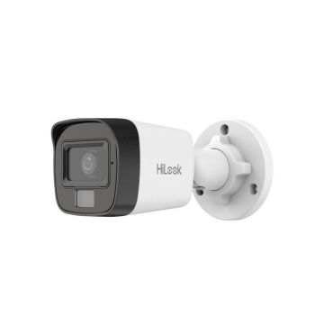 Camera supraveghere IP exterior cu iluminare duala Hikvision HiLook IPC-B120HA-LUC, 2MP, 2.8 mm, IR 20 m, lumina alba 15 m, microfon, PoE