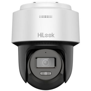 Camera supraveghere IP PT Hikvision HiLook, 2MP, lentila fixa 2.8mm, Smart Hybrid Light, Audio, slot microSD, PoE, IP66 - PTZ-N2C200M-DE(2.8mm)(B)