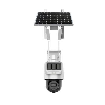 Camera supraveghere PTZ rotativa GSM 4G LTE Hikvision HiLook PTZ-N2C200I-K/4G/C05S10, 2 MP, PIR + Radar 12 m, 2.8 mm, IR 30m, microfon si difuzor, acumulator 50.76 Wh, panou solar, slot card