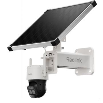 Camera supraveghere rotativa 4G LTE PTZ cu lentila duala si panou solar Reolink TrackMix G790, 4 MP,  2.8 mm, 12 mm, IR 30 m, PIR 15 m, microfon si difuzor, night vision color, 6x zoom, acumulator 92 Wh, slot card, detectie smart