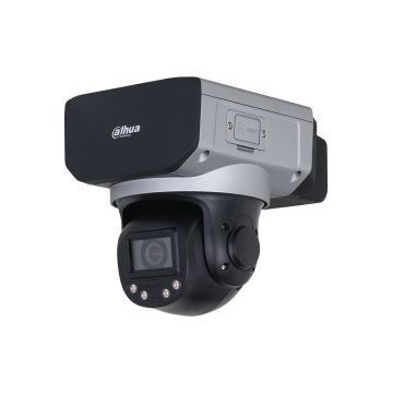 Camera supraveghere rotativa IP Speed Dome PTZ Dahua WizMind Starlight Active Deterrence SDT3A400-GA-HNP-BX, 4MP, 4 mm, lumina alba 30 m, difuzor, slot card, protectie perimetrala, alarma, detectarea nivelului apei