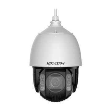 Camera supraveghere rotativa IP Speed Dome PTZ Hikvision DarkFighter DS-2DE7A432MWG-EB, 4 MP, IR 150 m, lumina alba 100 m, 5.9 - 188.8 mm, motorizat, 32x, slot card, difuzor, sirena, lumina stroboscopica, PoE, auto tracking