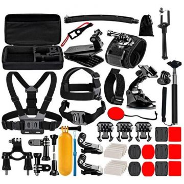Kit Accesorii PKT39 50in1 Combo pentru Camere Video de Actiune 50 Piese