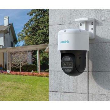 Reolink Camera de supraveghere pentru exterior Reolink TrackMix Series P760, 4K, 360 PTZ , vizualizare duala cu urmarire cu zoom automat, zoom hibrid 6X, Color Night Vision