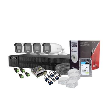 Sistem supraveghere exterior complet cu iluminare duala Hikvision HiLook KIT-HL-C-4C-C-0004, 3K, 2.8 mm, IR/lumina alba 40 m, microfon, HDD 1TB Sistem supraveghere exterior complet cu iluminare duala Hikvision HiLook KIT-HL-C-4C-C-0004, 3K, 2.8 mm, IR/lumina alba 40 m, microfon, HDD 1TB
