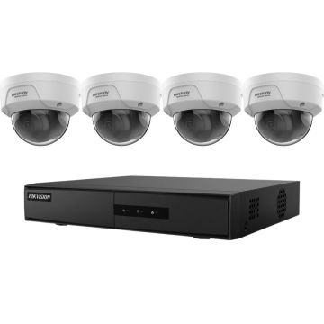 Sistem supraveghere IP Hikvision, 4 camere 4MP, IR 30m, NVR 4 canale 6MP