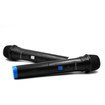 Squeak Set 2 microfoane karaoke, SQUEAK VOCALDUO 2,4G, negru, 240x48mm