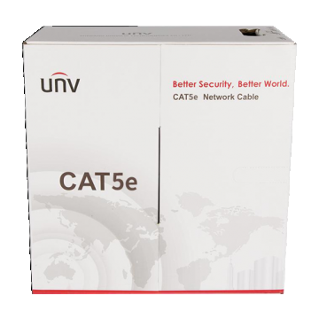 Cablu UTP cat5e 0.45mm, cupru integral, cutie 305 metri, ECA - UNV CAB-LC2100A-E2-ECA-IN