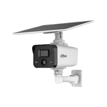 Camera IP 4G Dahua cu panou solar, 4MP, Microfon, Difuzor, Dual Light, Lentila 3.6mm,baterie 64 Wh, PIR, AOV  - IPC-HFW2441DG-4G-SP-B-0360B-MAX