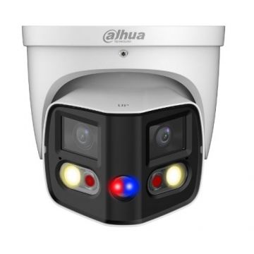 Camera IP ePTZ Dahua 2 x 4 MP, WizSense TiOC, IR 25m, lumina alba 20m, alarma, microfon, difuzor, PoE - IPC-PDW3849-A180-E2-AS-PV-0280B
