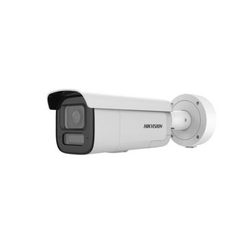 Camera supraveghere exterior IP Hikvision AcuSense DS-2CD2646G2H-IZS2U-SL(2.8-12MM), 4 MP, IR 60 m, 2.8-12 mm motorizata, microfon, detectare miscare, PoE, lumina stroboscopica