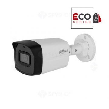 Camera supraveghere IP exterior Dahua Eco Series, 4 MP, lentila 2.8 mm, IR 30 m, microfon, detectie miscare, IP67, PoE  -  IPC-B1E40-A-0280B