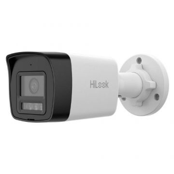 Camera supraveghere IP HiLook Hikvision, 4MP, PoE, iluminare duala, 2.8 mm, microfon, IP67, IPC-B140HA-LUC