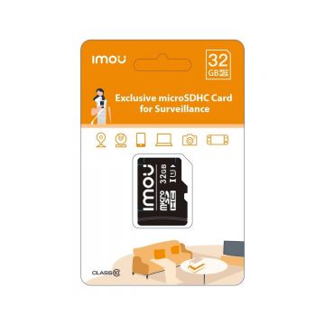 Card MicroSD, 32GB, Clasa 10, citire 95 Mbps, scriere 25 Mbps, IMOU, ST2-32-S1 MICROSD32-IMOU