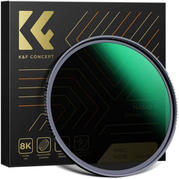 K&F&nbsp;Concept Filtru K&F Concept ND8 Lens Filter Ultra Slim Frame Nano-X Series 77mm DESIGILAT