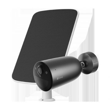 Kit Camera IP EZVIZ + Panou Solar, Baterie 5200 mAh, Rezolutie 2K, Audio bidirectional