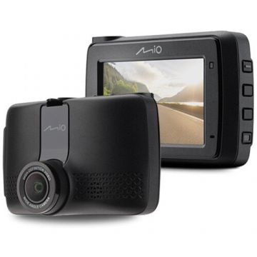 Mio Camera DVR Mio MiVue 803W Pro 2,5K, Kit Parcare cu mufa profesionala rezistenta inclus, GPS, WIFI, 60fps, HDR, Night Vision, ecran 2,7'', Alerte camere radar fix EU, Negru