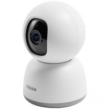 OSRAM Camera 360 de supraveghere Smart+ Wi-Fi (2.4 GHz) OSRAM, Pan/Tilt, senzor, 4MP CMOS, 2K QHD, 2560x1440 px, IP20