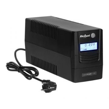 UPS OFFLINE NANOPOWER PLUS 650 (650VA/360W) - REBEL RB-4023