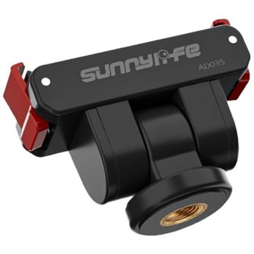 Accesoriu Camera Video Actiune AD035, Rotire 180 grade, compatibil cu DJI Osmo 360 / Action 5 Pro/4/3/2, Negru