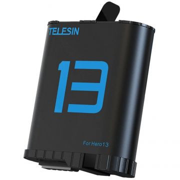 Accesoriu Camera Video Actiune compatibila cu GoPro Hero 13, 1900 mAh, 4.4V, Negru