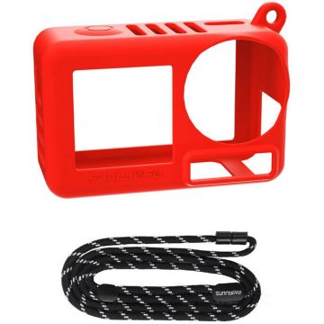 Accesoriu Camera Video Actiune OA5-BHT885, curea inclusa, compatibila cu camera DJI Osmo Action 5 Pro, Rosu