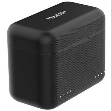 Accesoriu Camera Video Actiune pentru Insta360 X4, incarcare simultana 2 baterii, Negru