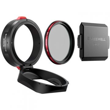Accesoriu Camera Video Actiune Real Lens Hood compatibil cu FUJI GFX 100RF, Filtru CPL/Black Mist 49mm incorporat, Negru