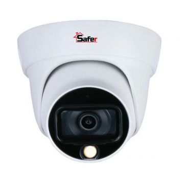 Camera de supraveghere interior Full Color, 5MP, 2.8mm, LED 20 metri, Safer SAF-DM5MP20F28-LED