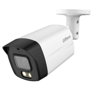 Camera exterior 5MP FULL COLOR Dahua HAC-HFW1509TLM-A-LED-0360B-S2, 3,6mm, iluminare alba 40m, IP67