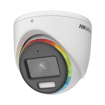 Camera supraveghere Dome Hikvision, lumina alba 20 m, ColorVu, 2 MP, 2.8 mm, microfon DS-2CE70DF8T-MFSLN-2.8mm