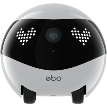 Camera supraveghere EBO AIR 2 cu camera de supraveghere pentru interior, 2K, 2304 x 1296, 2450 mAh, Aplicatie dedicata, Alb