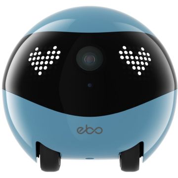 Camera supraveghere EBO AIR 2 cu camera de supraveghere pentru interior, 2K, 2304 x 1296, 2450 mAh, Aplicatie dedicata, Albastru