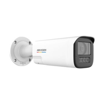 Camera supraveghere exterior IP cu iluminare duala Hikvision ColorVu DS-2CD1B47G3H-LIUF/SL, 4MP, 2.8 mm, IR/lumina alba 50 m, microfon si difuzor, slot card, alarma 97dB, lumina stroboscopica, PoE
