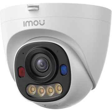 Camera supraveghere IP Dome Imou PS8D Active Deterrence IPC-PS8D-5V0, 5 MP, 2.8 mm, IR 30 m, smart night vision, microfon si difuzor, slot card, sirena, lumina avertizare, detectie om/vehicul, always on record, PoE