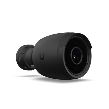 Camera supraveghere IP exterior LPR Ubiquiti G6 Bullet UVC, 4K, IR 30 m, microfon, permite recunoastere faciala si numere inmatriculare, PoE, negru