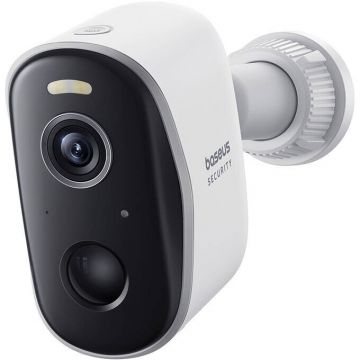 Camera supraveghere N1, Exterior, 2K, 7800mAh, WiFi, Alb