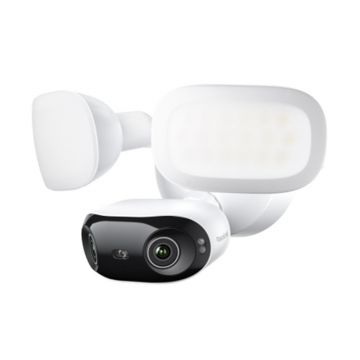 Camera supraveghere panoramica IP exterior cu lentila duala Reolink Elite Pro Floodlight Full Color F760P, 16 MP, 2.8 mm, 180 grade, slot card, lumina alba/IR 30 m, 2800 lumeni, microfon si difuzor, sirena, detectie smart, PoE