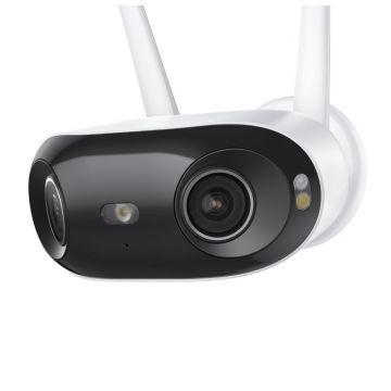 Camera supraveghere panoramica wireless cu lentila duala IP WiFi 6 Dual Band Reolink Elite Full Color W740, 8 MP, 2.8 mm, 180 grade, slot card, lumina alba/IR 30 m, microfon si difuzor, detectie om/vehicul/animal, timelapse