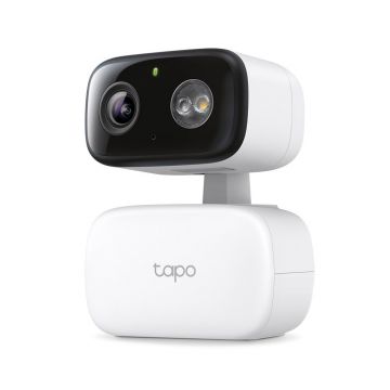 Camera supraveghere wireless IP WiFi PT TP-Link Full Color TAPO C206, 2MP, 4 mm, IR/lumina alba 12 m, microfon si difuzor, slot card, control prin aplicatie, detectie persoana/plansete, alarma, auto tracking, interior/exterior
