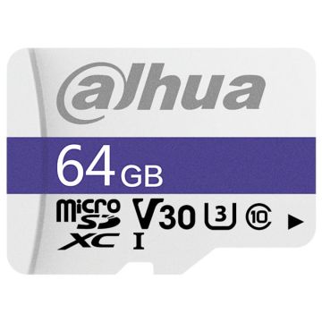 Card de memorie pentru stocare video Micro SD 64GB Clasa 10 Dahua, TF-C100/64GB