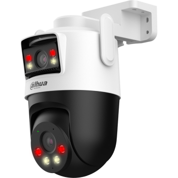 Dahua Camera supraveghere exterioara Dahua P5D-5F-PV-0280B/600B, Dome, WiFi, 5MP + 5MP cu doua lentile, IR 30 , Alb