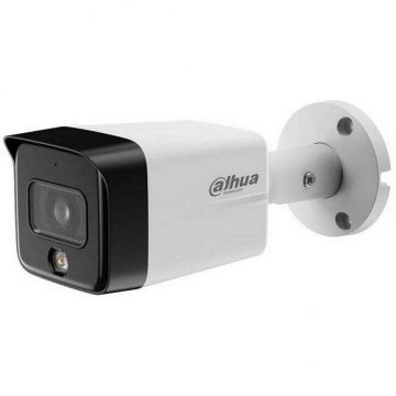 Dahua Camera supraveghere IP exterior cu iluminare duala Dahua Smart Dual Light IPC-HFW1639TC-A-IL-0280B-S6, 6 MP, 2.8 mm, IR/lumina alba 30 m, detectie/clasificare om, vizualizare de pe telefon, microfon, PoE