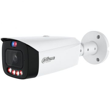 Dahua Camera supraveghere IP WizSense Dahua IPC-HFW3649T1-AS-PV-0280B-PRO, 6MP, Iluminare duala, Active Detterence, PoE, IP67, Alb