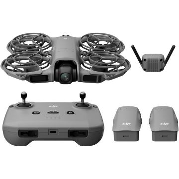 DJI Drone DJI Neo 2 Fly More Combo, senzor 12 Mpx, video 4K/60 fps, slow-motion 4K/100 fps, Gri