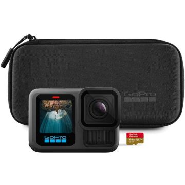 GoPro Camera video sport GoPro Hero13 Specialty Sport Bundle, 5.3K60 + Card MicroSD 64GB + Husa