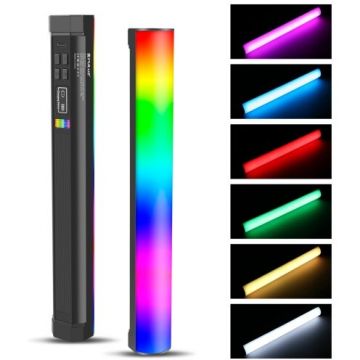 Lampa Foto-Video PU4139 LED RGB 30CM Baterie 3000mAh 10W Alb/Negru